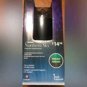 Gemmy Northern Sky LED Projection Bulb - Multicolor. New in box